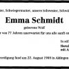 Wolf Emma 1910-1988 Todesanzeige